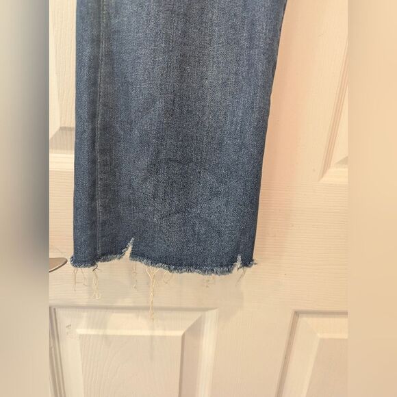 AE Ne(x)t Level Stretch Kick Boot Jeans Women’s 8 Long Light Wash Raw Hem Flare - Picture 7 of 13